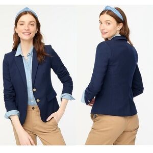 J Crew Factory Original schoolboy blazer navy blue wool blend AZ565 size 20